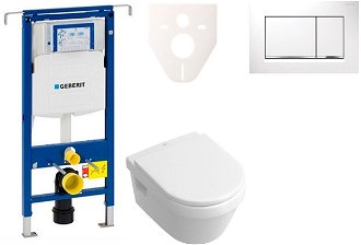 Cenovo zvýhodnený závesný WC set Geberit do ľahkých stien / predstenová montáž + WC Villeroy & Boch Omnia Architectura 111.355.00.5NB5
