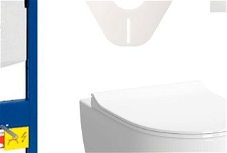 Cenovo zvýhodnený závesný WC set Geberit do ľahkých stien / predstenová montáž + WC Vitra Vitra Shift SIKOGES4N4 5