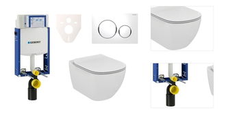 Cenovo zvýhodnený závesný WC set Geberit na zamurovanie + WC Ideal Standard Tesi 110.302.00.5NE4 3