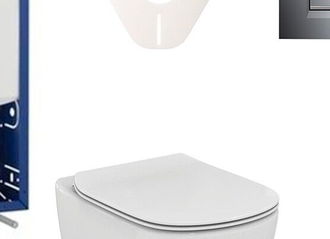 Cenovo zvýhodnený závesný WC set Geberit na zamurovanie + WC Ideal Standard Tesi 110.302.00.5NE6 5