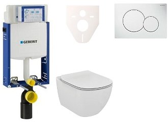 Cenovo zvýhodnený závesný WC set Geberit na zamurovanie + WC Ideal Standard Tesi 110.302.00.5NF1