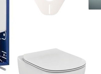 Cenovo zvýhodnený závesný WC set Geberit na zamurovanie + WC Ideal Standard Tesi 110.302.00.5NF3 5