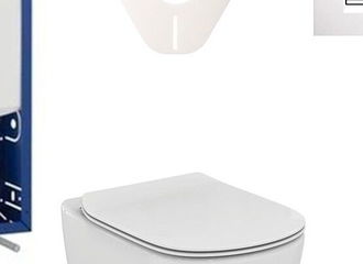 Cenovo zvýhodnený závesný WC set Geberit na zamurovanie + WC Ideal Standard Tesi 110.302.00.5NF5 5