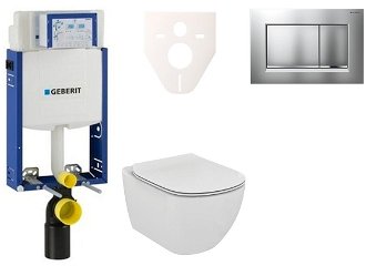 Cenovo zvýhodnený závesný WC set Geberit na zamurovanie + WC Ideal Standard Tesi 110.302.00.5NF7 2