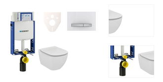 Cenovo zvýhodnený závesný WC set Geberit na zamurovanie + WC Ideal Standard Tesi 110.302.00.5NF8 3