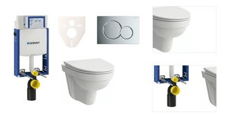 Cenovo zvýhodnený závesný WC set Geberit na zamurovanie + WC Laufen Laufen Pro Nordic SIKOGE2H2 3