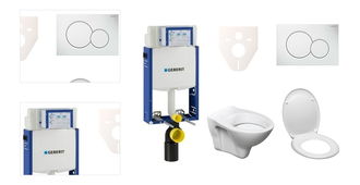 Cenovo zvýhodnený závesný WC set Geberit na zamurovanie + WC S-Line S-line Pro 110.302.00.5ND1 4