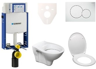 Cenovo zvýhodnený závesný WC set Geberit na zamurovanie + WC S-Line S-line Pro 110.302.00.5ND1