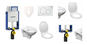 Cenovo zvýhodnený závesný WC set Geberit na zamurovanie + WC S-Line S-line Pro 110.302.00.5ND2 3