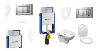 Cenovo zvýhodnený závesný WC set Geberit na zamurovanie + WC S-Line S-line Pro 110.302.00.5ND7 4