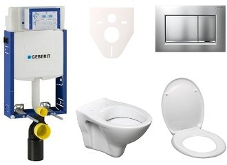 Cenovo zvýhodnený závesný WC set Geberit na zamurovanie + WC S-Line S-line Pro 110.302.00.5ND7