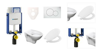 Cenovo zvýhodnený závesný WC set Geberit na zamurovanie + WC S-Line S-line Pro 110.302.00.5NR1 3