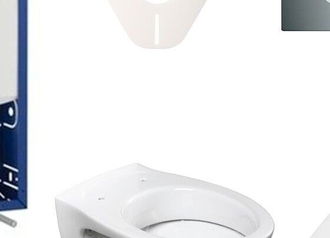 Cenovo zvýhodnený závesný WC set Geberit na zamurovanie + WC S-Line S-line Pro 110.302.00.5NR2 5