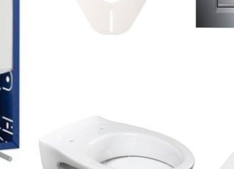 Cenovo zvýhodnený závesný WC set Geberit na zamurovanie + WC S-Line S-line Pro 110.302.00.5NR6 5