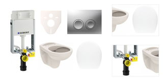 Cenovo zvýhodnený závesný WC set Geberit na zamurovanie + WC S-Line SIKOGE1U3 3