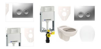 Cenovo zvýhodnený závesný WC set Geberit na zamurovanie + WC S-Line SIKOGE1U3 4