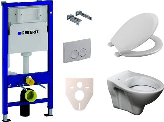 Cenovo zvýhodnený závesný WC set Geberit + WC S-Line S-line Pro 458.103.00.1NR1 2