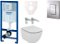 Cenovo zvýhodnený závesný WC set Grohe do ľahkých stien / predstenová montáž + WC Ideal Standard Tesi 38528SET-KF