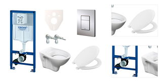 Cenovo zvýhodnený závesný WC set Grohe do ľahkých stien / predstenová montáž + WC S-Line S-line Pro 38528SET-KR 3