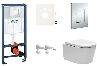 Cenovo zvýhodnený závesný WC set Grohe do ľahkých stien / predstenová montáž + WC SAT Brevis SIKOGRS3W0