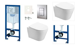 Cenovo zvýhodnený závesný WC set Grohe do ľahkých stien / predstenová montáž + WC SAT Infinitio SIKOGRSIN1S 3