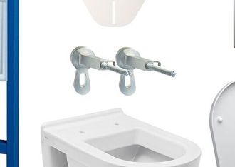 Cenovo zvýhodnený závesný WC set Grohe do ľahkých stien / predstenová montáž + WC Vitra Integra vr. sedátka 38528SET-KH 5