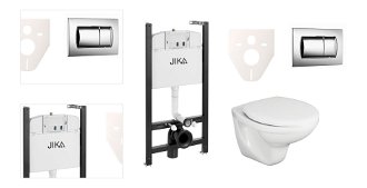 Cenovo zvýhodnený závesný WC set Jika do ľahkých stien / predstenová montáž + WC Fayans Neo SIKOJSJ2 4