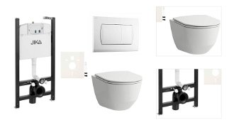 Cenovo zvýhodnený závesný WC set Jika do ľahkých stien / predstenová montáž + WC Laufen SIKOJSL1 3