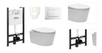Cenovo zvýhodnený závesný WC set Jika do ľahkých stien / predstenová montáž + WC SAT Brevis SIKOJSW1 3