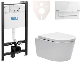 Cenovo zvýhodnený závesný WC set Roca na zamurovanie + WC SAT Brevis SIKORW4 2