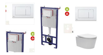 Cenovo zvýhodnený závesný WC set SAT do ľahkých stien / predstenová montáž + WC SAT Brevis SIKOSSBR20KECO 4