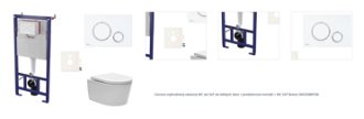 Cenovo zvýhodnený závesný WC set SAT do ľahkých stien / predstenová montáž + WC SAT Brevis SIKOSSBR76K 1