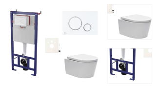 Cenovo zvýhodnený závesný WC set SAT do ľahkých stien / predstenová montáž + WC SAT Brevis SIKOSSBR76K 3