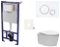Cenovo zvýhodnený závesný WC set SAT do ľahkých stien / predstenová montáž + WC SAT Brevis SIKOSSBR76K