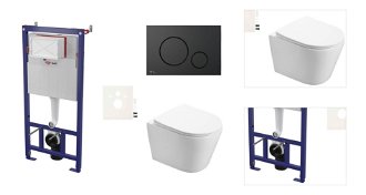 Cenovo zvýhodnený závesný WC set SAT do ľahkých stien / predstenová montáž + WC SAT Infinitio SIKOSSIN68K 3