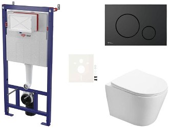 Cenovo zvýhodnený závesný WC set SAT do ľahkých stien / predstenová montáž + WC SAT Infinitio SIKOSSIN68K 2