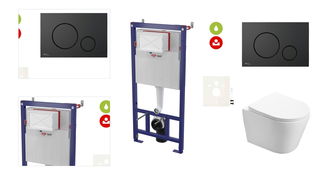 Cenovo zvýhodnený závesný WC set SAT do ľahkých stien / predstenová montáž + WC SAT Infinitio SIKOSSIN68K 4
