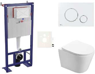 Cenovo zvýhodnený závesný WC set SAT do ľahkých stien / predstenová montáž + WC SAT Infinitio SIKOSSIN70