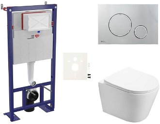Cenovo zvýhodnený závesný WC set SAT do ľahkých stien / predstenová montáž + WC SAT Infinitio SIKOSSIN71