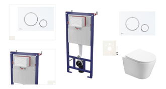 Cenovo zvýhodnený závesný WC set SAT do ľahkých stien / predstenová montáž + WC SAT Infinitio SIKOSSIN76K 4