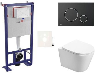 Cenovo zvýhodnený závesný WC set SAT do ľahkých stien / predstenová montáž + WC SAT Infinitio SIKOSSIN78