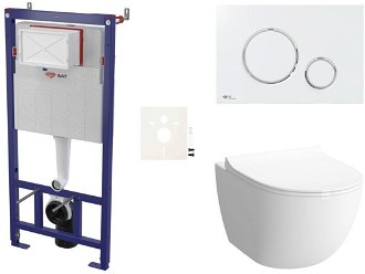 Cenovo zvýhodnený závesný WC set SAT do ľahkých stien / predstenová montáž + WC SAT Infinitio SIKOSSINF70K