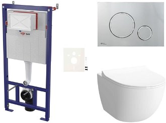 Cenovo zvýhodnený závesný WC set SAT do ľahkých stien / predstenová montáž + WC SAT Infinitio SIKOSSINF71K 2