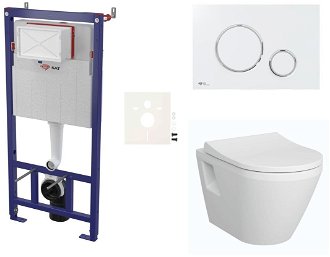 Cenovo zvýhodnený závesný WC set SAT do ľahkých stien / predstenová montáž + WC Vitra Integra SIKOSSINTRE70K