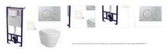 Cenovo zvýhodnený závesný WC set SAT do ľahkých stien / predstenová montáž + WC Vitra Integra SIKOSSINTRE71K 1