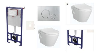 Cenovo zvýhodnený závesný WC set SAT do ľahkých stien / predstenová montáž + WC Vitra Integra SIKOSSINTRE71K 3