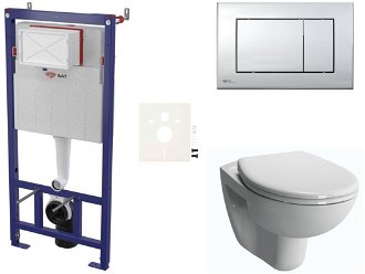 Cenovo zvýhodnený závesný WC set SAT do ľahkých stien / predstenová montáž + WC Vitra Normus SIKOSSNORBO21K