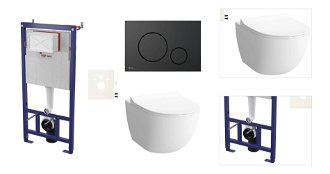 Cenovo zvýhodnený závesný WC set SAT do ľahkých stien / predstenová montáž + WC Vitra Sento SIKOSSSEN68K 3