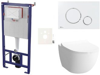 Cenovo zvýhodnený závesný WC set SAT do ľahkých stien / predstenová montáž + WC Vitra Sento SIKOSSSEN70K
