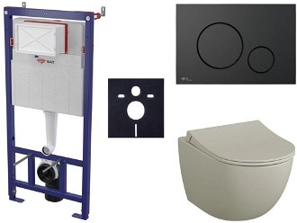 Cenovo zvýhodnený závesný WC set SAT do ľahkých stien / predstenová montáž + WC Vitra Sento SIKOSSSENT68K 2